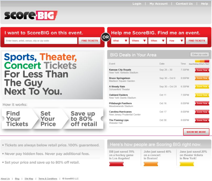 The original ScoreBig marketplace