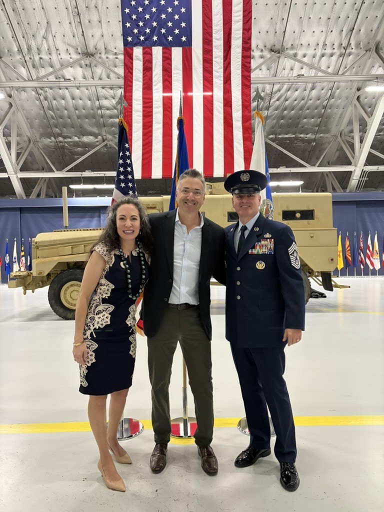 Adam Kanner with the Chief Master Sergeant of the Air Force at a U.S. Air Force event